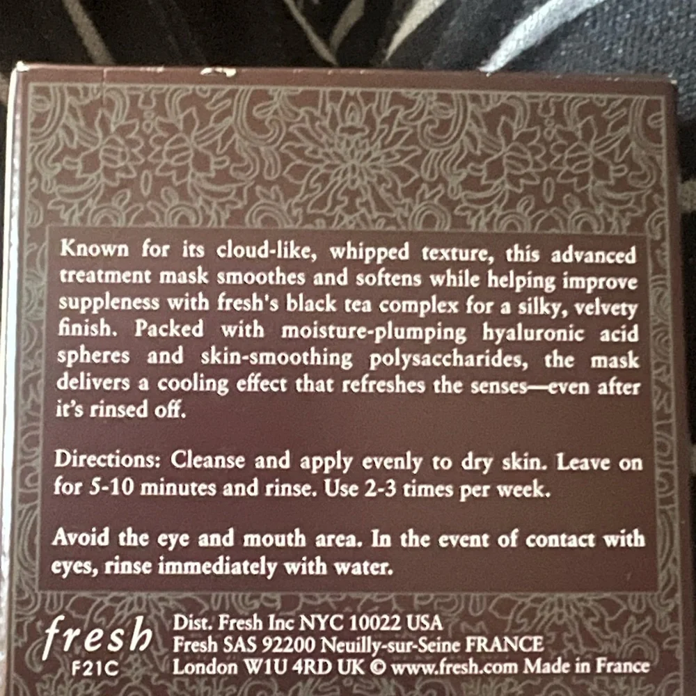 Title: Fresh Black Tea Instant Perfecting Mask 100ml / 3.3 oz — New in Box
